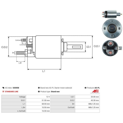AS-PL Magnetschalter, Starter AS SS5058