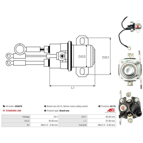 AS-PL Magnetschalter, Starter AS SS5070