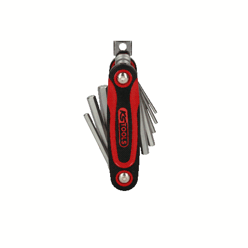 Innensechskant-Winkelstiftschl&uuml;ssel-Klapphalter,8-tlg KS TOOLS 158.3540
