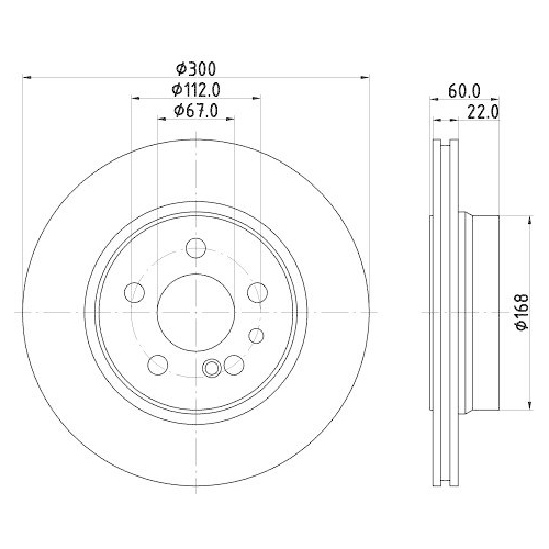 HELLA Bremsscheibe 8DD 355 102-711
