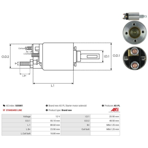 AS-PL Magnetschalter, Starter AS SS5081