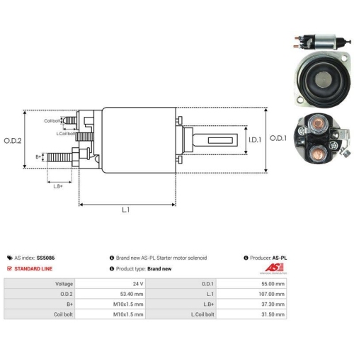 AS-PL Magnetschalter, Starter AS SS5086