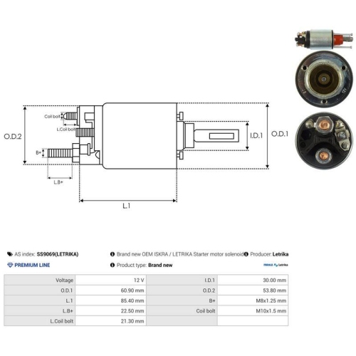 AS-PL Magnetschalter, Starter Letrika SS9069(LETRIKA)