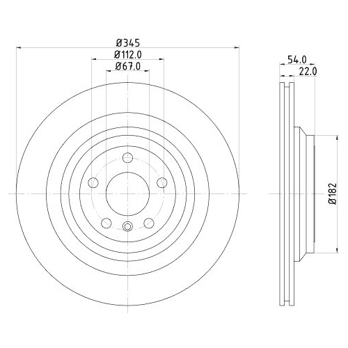 HELLA Bremsscheibe PRO High Carbon 8DD 355 126-311