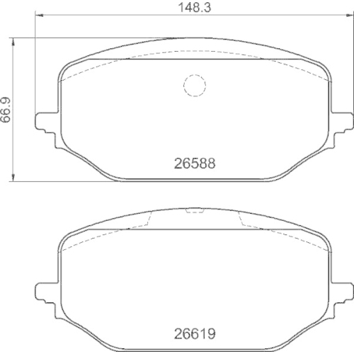 BREMBO Bremsbelagsatz, Scheibenbremse PRIME LINE P 61 142