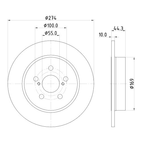 HELLA Bremsscheibe PRO 8DD 355 134-411