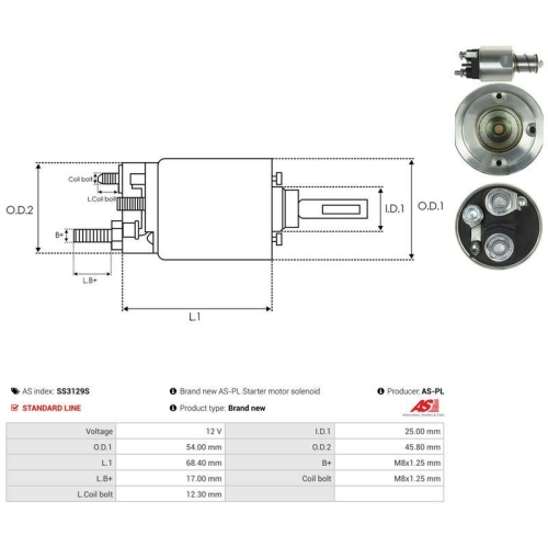 AS-PL Magnetschalter, Starter AS SS3129S