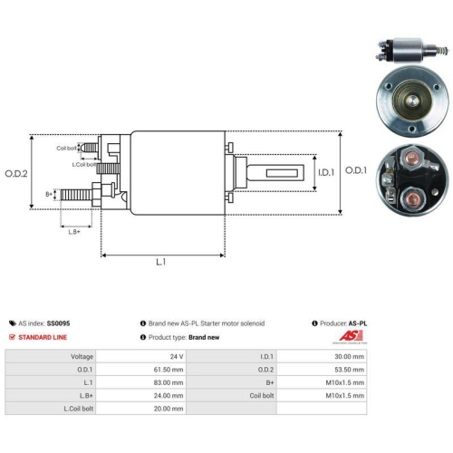 AS-PL Magnetschalter, Starter AS SS0095