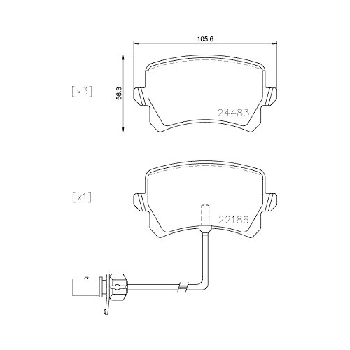 HELLA Bremsbelagsatz, Scheibenbremse 8DB 355 023-031