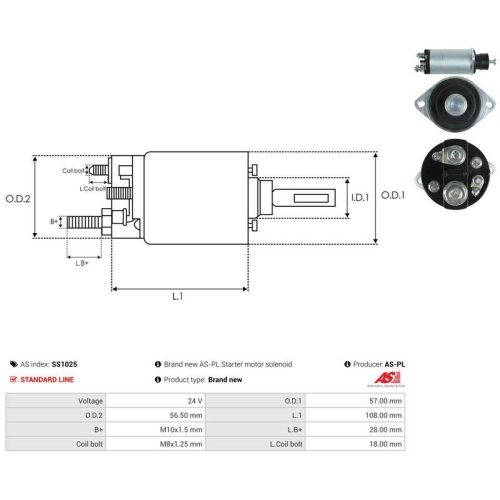 AS-PL Magnetschalter, Starter AS SS1025