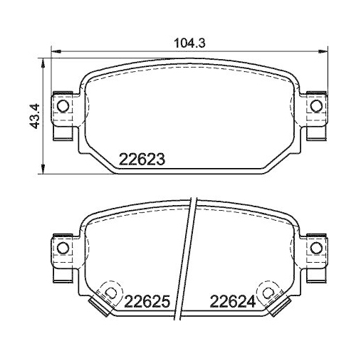 HELLA Bremsbelagsatz, Scheibenbremse 8DB 355 039-141