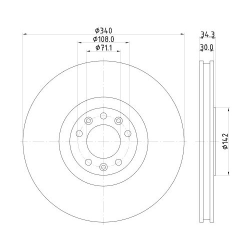 HELLA Bremsscheibe PRO 8DD 355 120-511