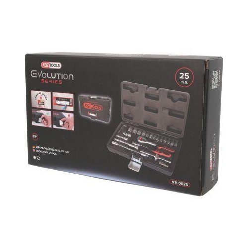 1/4 Zoll Steckschl&uuml;ssel-Satz, 25-tlg KS TOOLS 911.0625