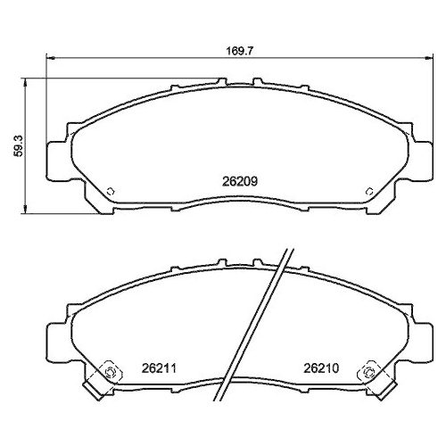 HELLA Bremsbelagsatz, Scheibenbremse 8DB 355 040-431