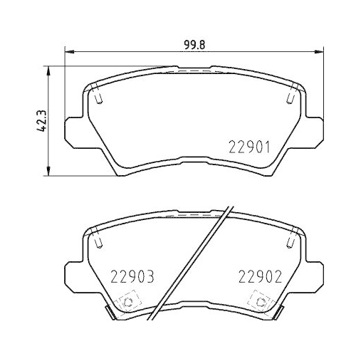 HELLA Bremsbelagsatz, Scheibenbremse 8DB 355 037-921