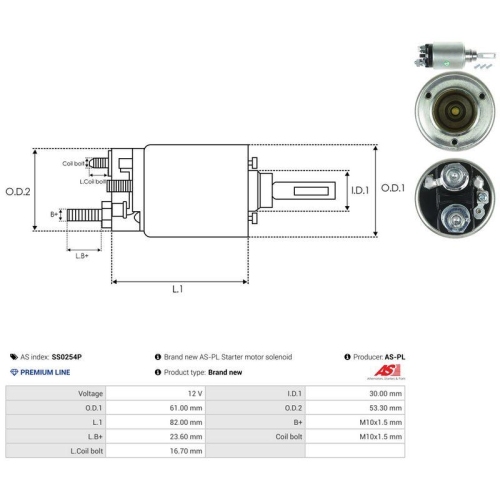 AS-PL Magnetschalter, Starter AS SS0254P
