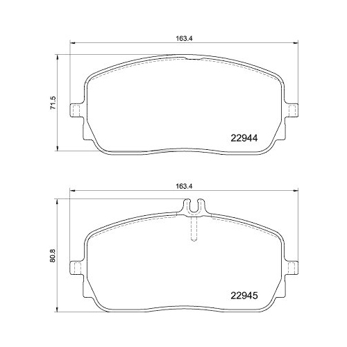 HELLA Bremsbelagsatz, Scheibenbremse 8DB 355 039-011