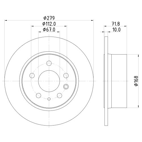 HELLA Bremsscheibe 8DD 355 100-991