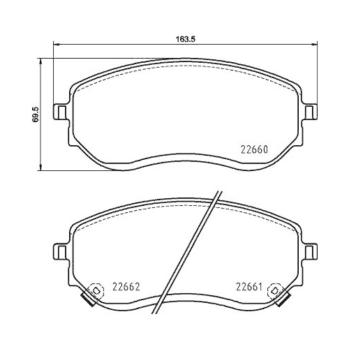 HELLA Bremsbelagsatz, Scheibenbremse 8DB 355 037-901