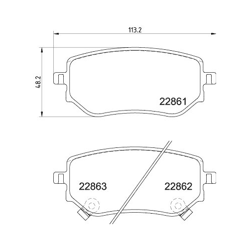 HELLA Bremsbelagsatz, Scheibenbremse 8DB 355 037-951