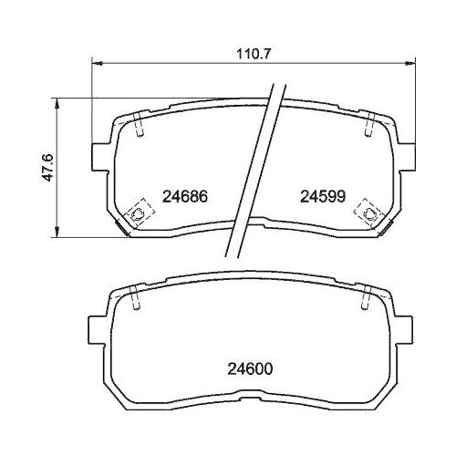 HELLA Bremsbelagsatz, Scheibenbremse 8DB 355 013-551
