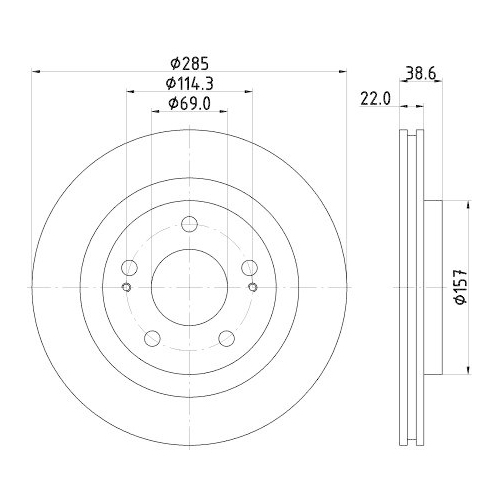 HELLA Bremsscheibe 8DD 355 112-931