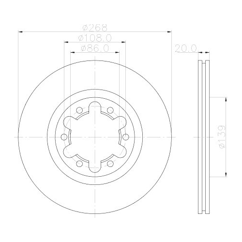 HELLA Bremsscheibe 8DD 355 117-671