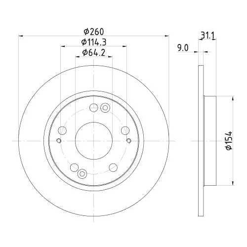 HELLA Bremsscheibe PRO 8DD 355 117-901