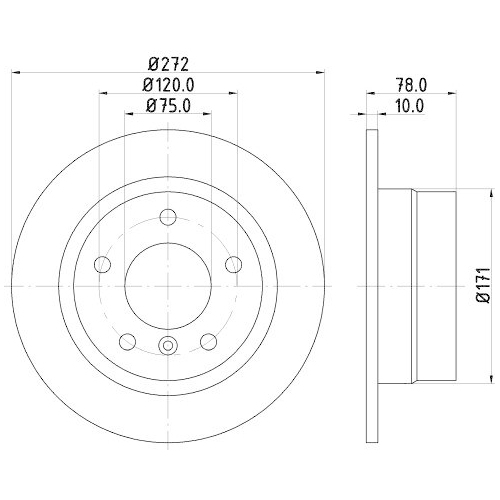 HELLA Bremsscheibe PRO 8DD 355 104-261