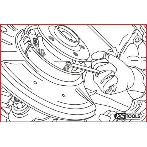 Handbremsbacken-Haltefeder-Werkzeug f&uuml;r Mercedes KS TOOLS 150.2299