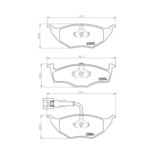 HELLA Bremsbelagsatz, Scheibenbremse 8DB 355 009-021