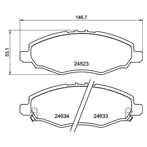 HELLA Bremsbelagsatz, Scheibenbremse 8DB 355 013-181