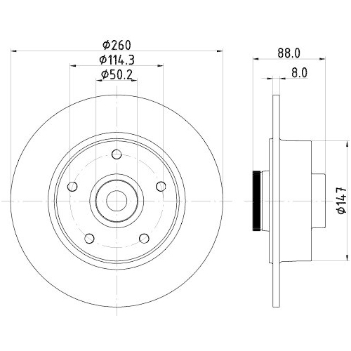 HELLA Bremsscheibe PRO 8DD 355 123-311