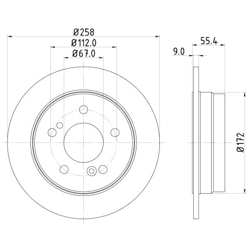 HELLA Bremsscheibe PRO 8DD 355 102-991