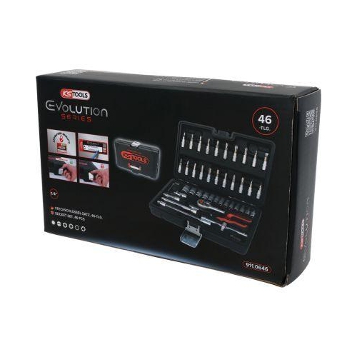 1/4 Zoll Steckschl&uuml;ssel-Satz, 46-tlg KS TOOLS 911.0646