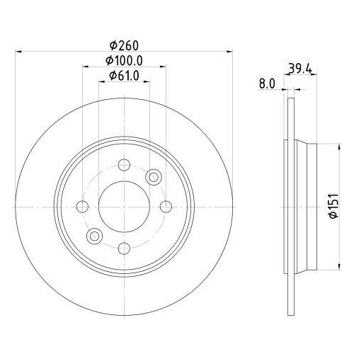 HELLA Bremsscheibe PRO 8DD 355 135-231