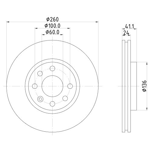 HELLA Bremsscheibe PRO 8DD 355 108-271