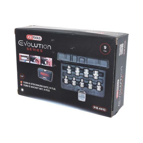 1/2 Zoll CHROMEplus Torx-E-Stecknuss-Satz, 9-tlg KS TOOLS 918.4410