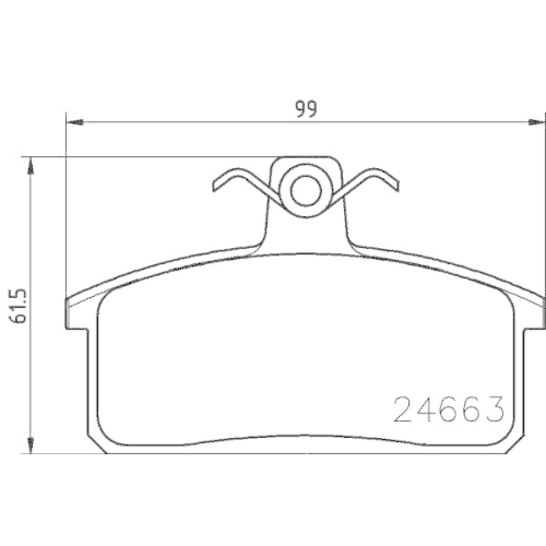 HELLA Bremsbelagsatz, Scheibenbremse 8DB 355 013-451