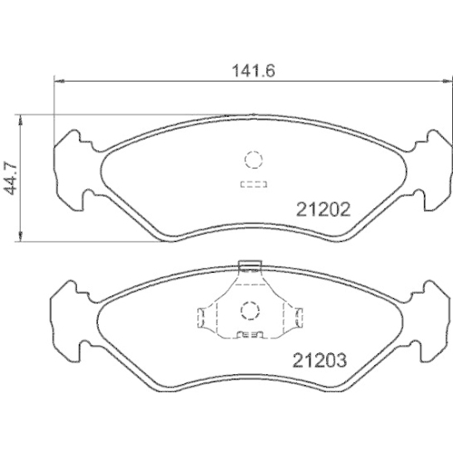 HELLA Bremsbelagsatz, Scheibenbremse 8DB 355 007-391