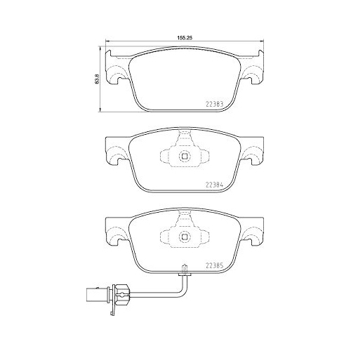 HELLA Bremsbelagsatz, Scheibenbremse 8DB 355 024-951