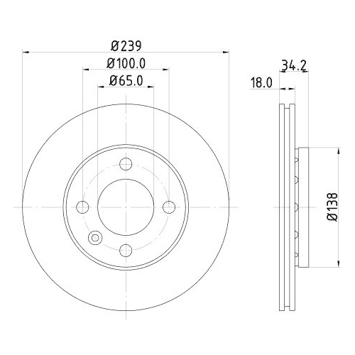 HELLA Bremsscheibe PRO 8DD 355 104-211