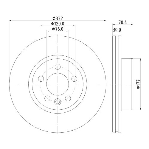 HELLA Bremsscheibe PRO High Carbon 8DD 355 135-011