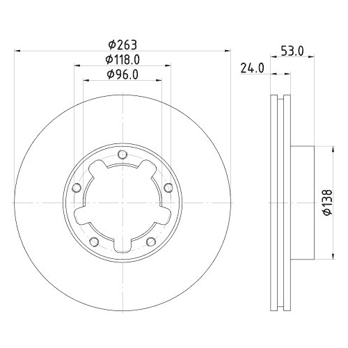 HELLA Bremsscheibe PRO 8DD 355 115-221