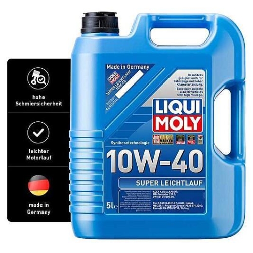 Liqui Moly Motoröl Super Leichtlauf, 10W-40, 5-Liter - Art.Nr. 1301