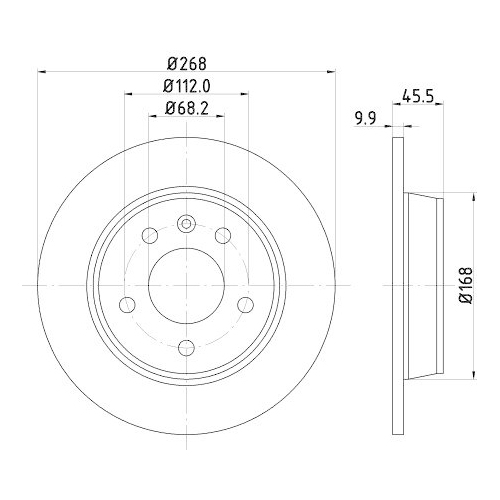 HELLA Bremsscheibe PRO 8DD 355 104-501
