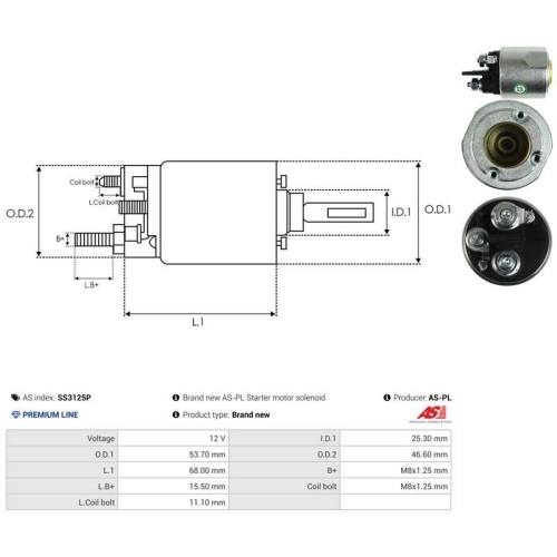 AS-PL Magnetschalter, Starter AS SS3125P