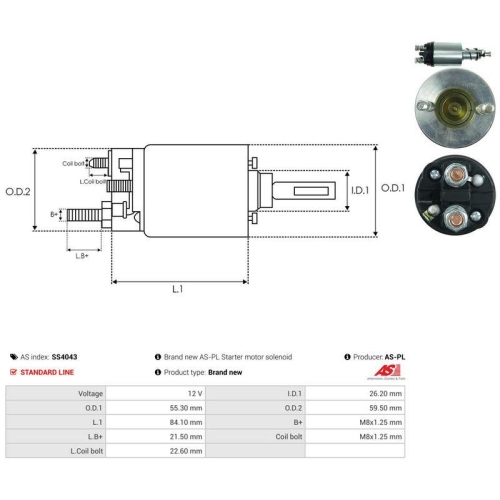 AS-PL Magnetschalter, Starter AS SS4043
