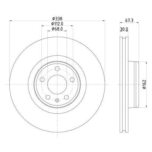 HELLA Bremsscheibe PRO High Carbon 8DD 355 135-151
