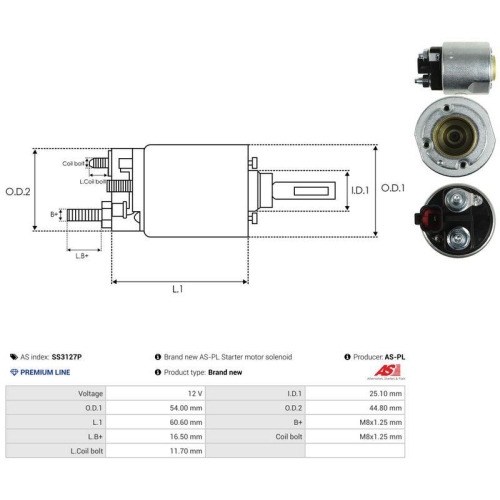 AS-PL Magnetschalter, Starter AS SS3127P